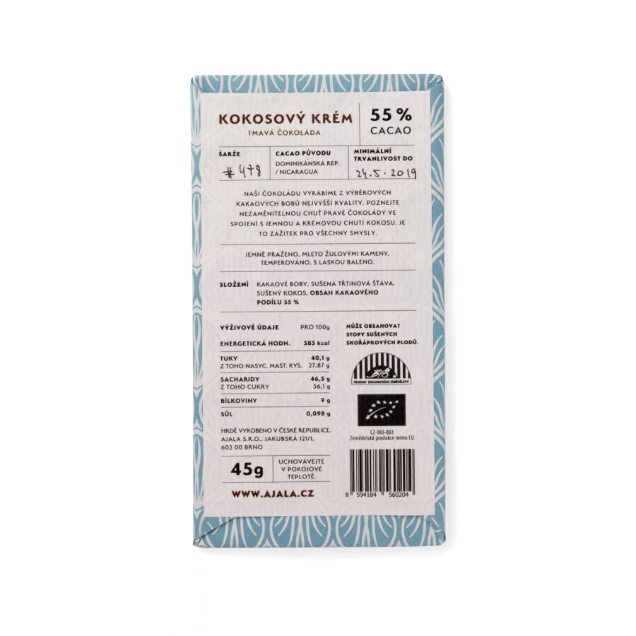 Čokolada Ajala Coco Cream 55%