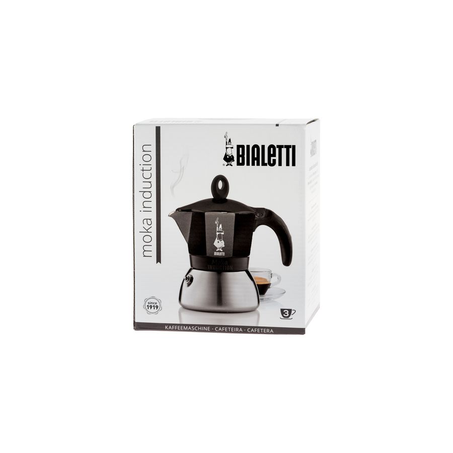 Bialetti Moka Moka Indukcija 3 skodelice črna