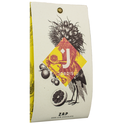 Čokolada Jordis 67% ingver in pomaranča 50g