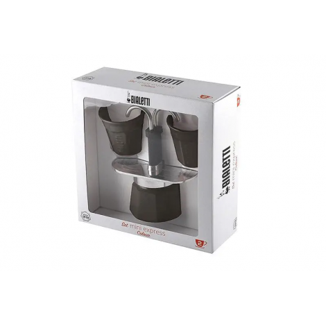 Darilni set Bialetti Mini Express 2 skodelici črna