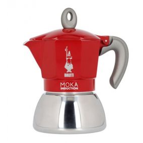 Bialetti Moka Induction 4 skodelice rdeča