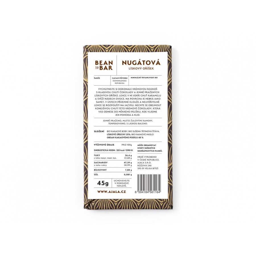 Čokolada Ajala 48% nugat lešnik