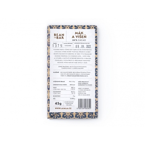 Čokolada Ajala 66% mak in češnja