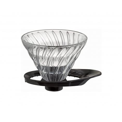 Hario Dripper V60-02 steklo - črno (VDGR-02B)