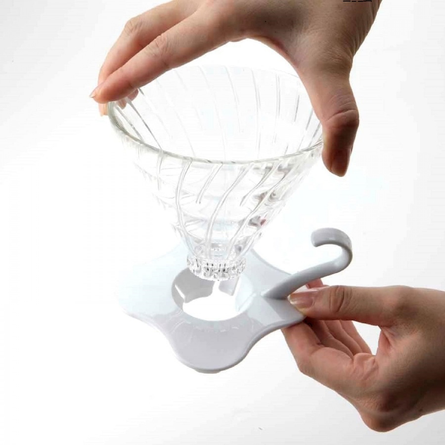 Hario stekleni dripper V60-01- bel (VDGR-01-W)