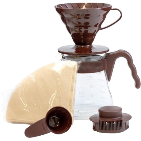 Komplet za prelivanje Hario V60 brown (VCSD-02CBR)