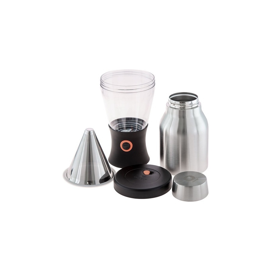 Asobu Cold Brewer - aparat za vročo in ledeno kavo - srebrn