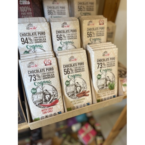 Čokolade Solé - 73% ekološka čokolada brez sladkorja z agavo