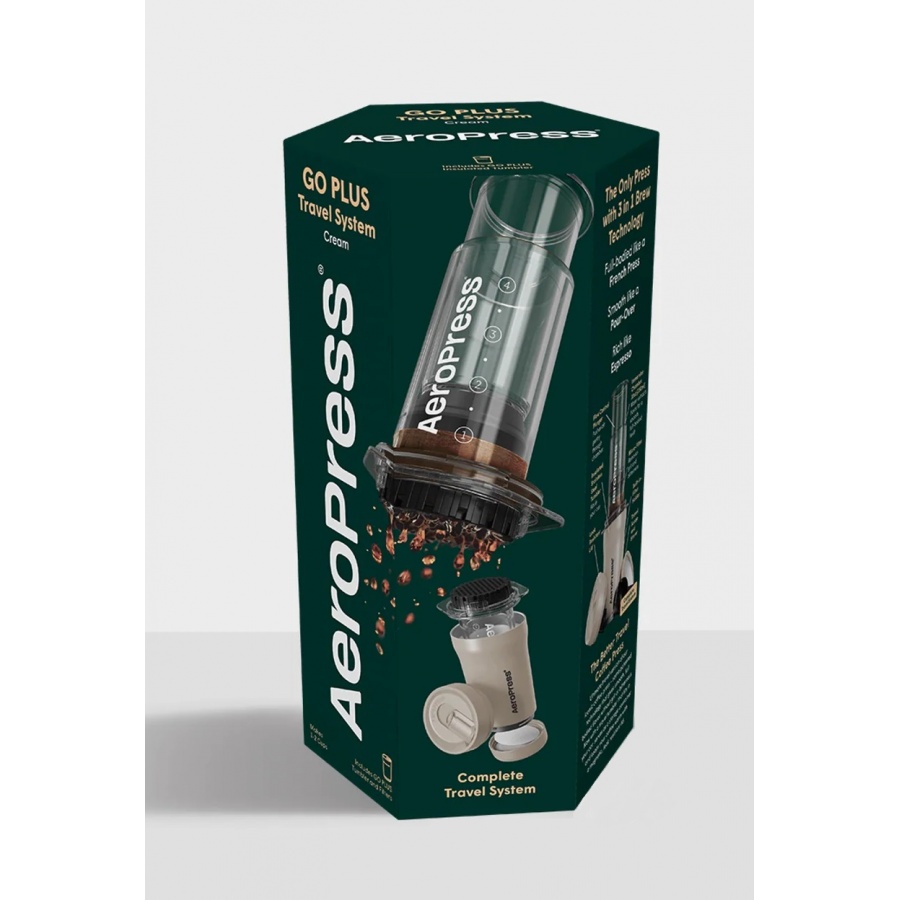 Potovalni sistem Aeropress GO Plus - smetana