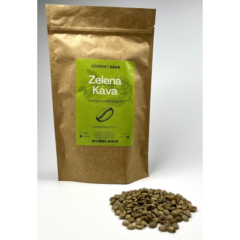 Zelena kava 100 g, nepražena kava (green coffee), v zrncih
