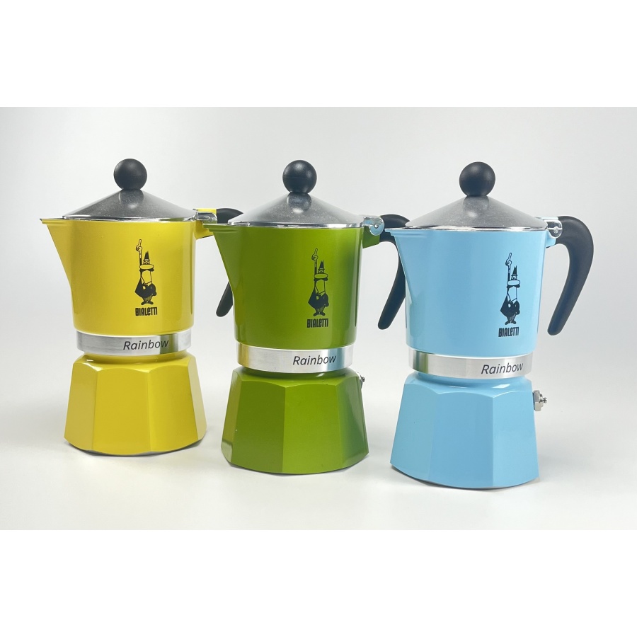 Bialetti Rainbow 3 modra moka posoda