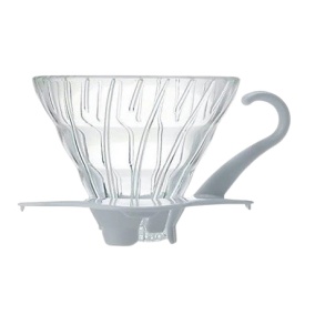 Hario stekleni dripper V60-01 - bel (VDG-01W)