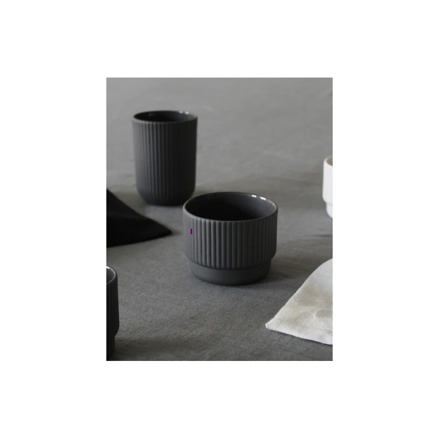 Skodelica za kapučino Kaffia Style 230 ml - temno siva