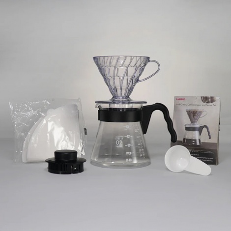Hario V60 Pour Over Craft - črn (VCND-02B-EX)