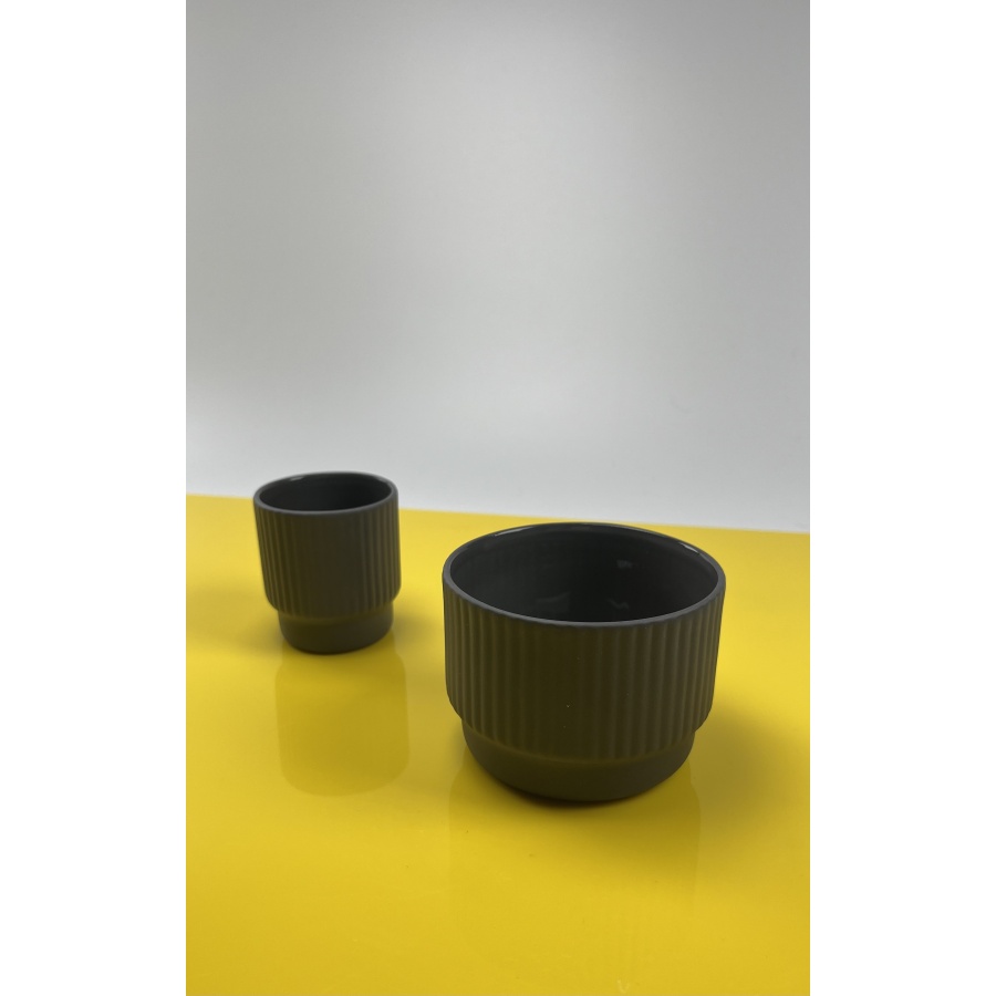 Skodelica za espresso Kaffia Style 80 ml - temno siva