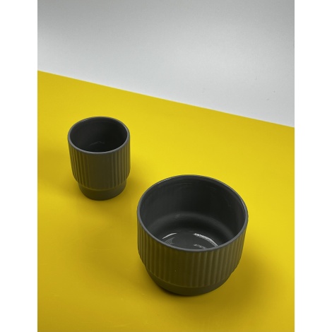 Skodelica za espresso Kaffia Style 80 ml - temno siva