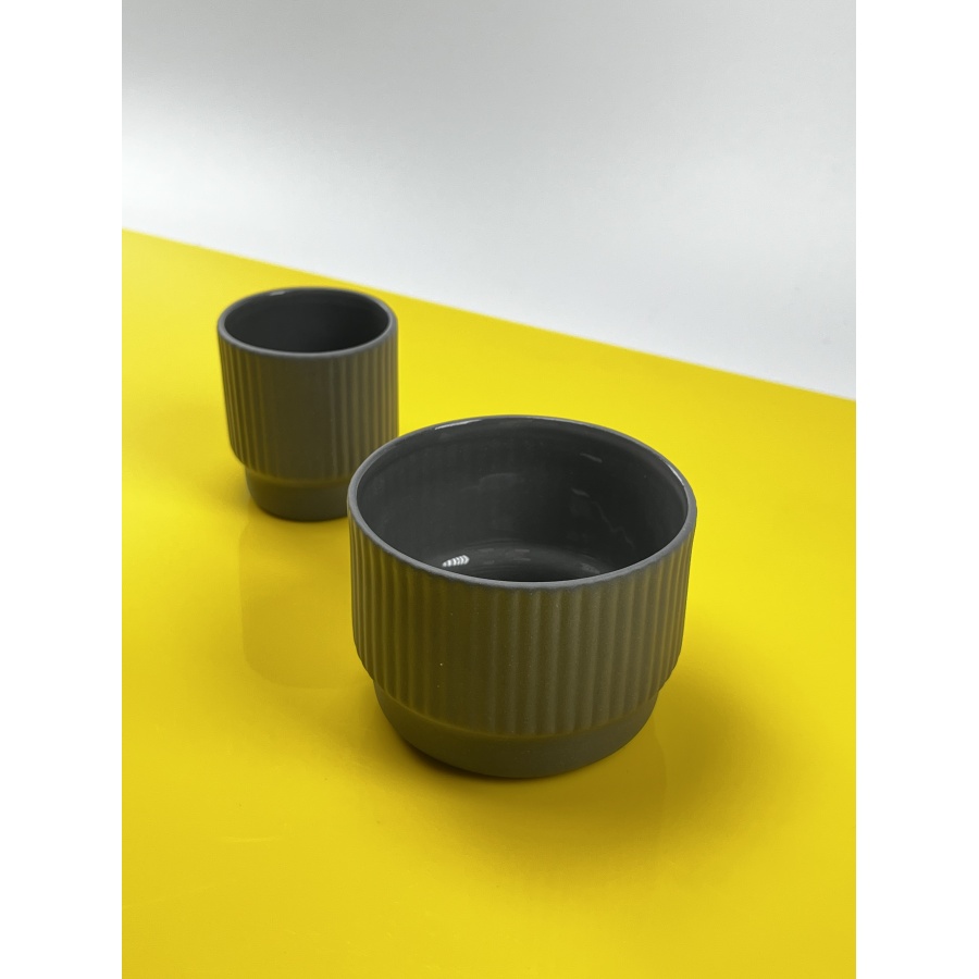 Skodelica Kaffia Style Cappuccino 130 ml - temno siva