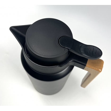 Termos Kaffia 2 l z lesenim ročajem - BLACK