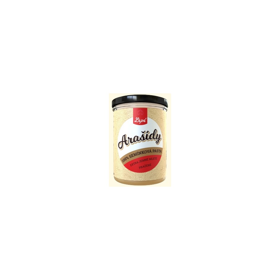 Lepé arašidova pasta / maslo 100 % 400 g – fino mleta, brez glutena in palmovega olja