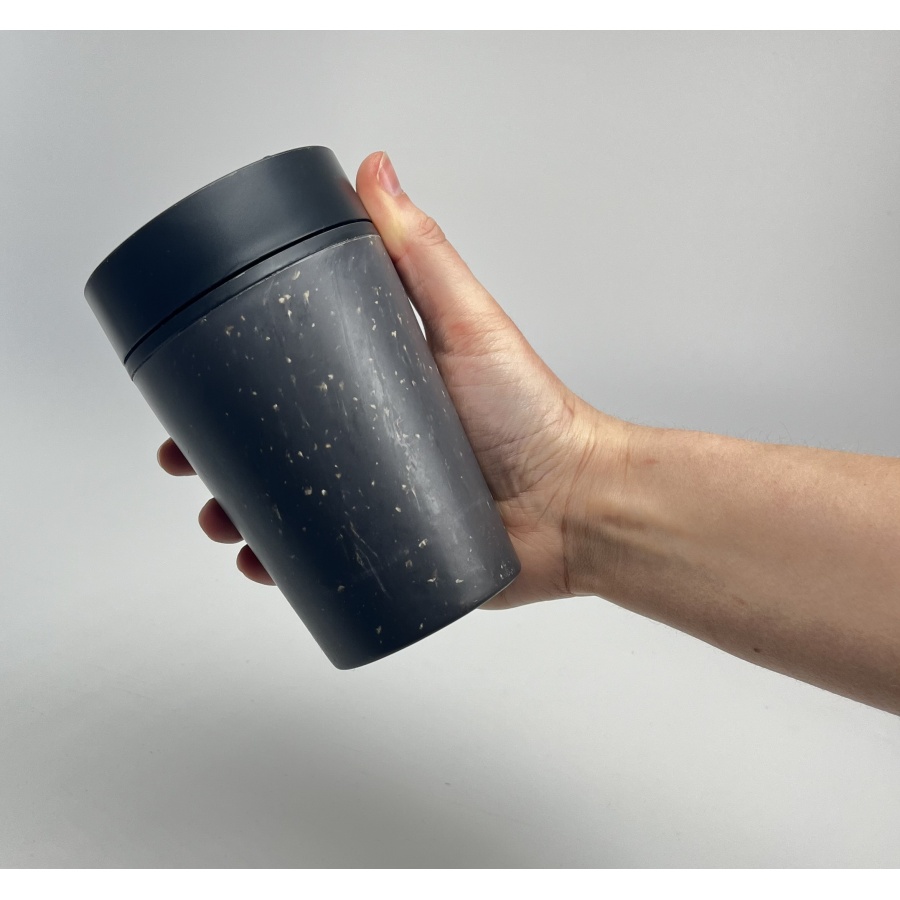 Okrogla skodelica (rcup) Siva in črnila črna 227 ml