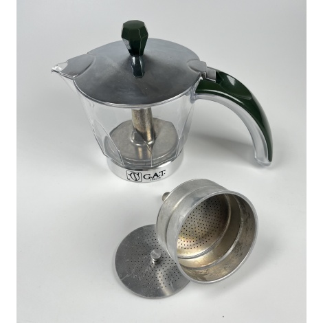 G.A.T. Vintage 4-6 električni moka kuhalnik zelene barve - UPORABLJEN/DISCOUNTED