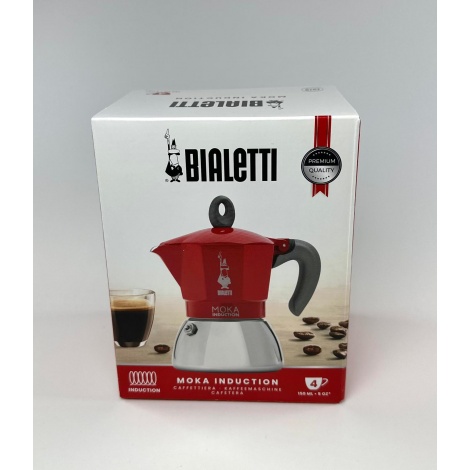 Bialetti Moka Induction 4 skodelice rdeča - UPORABLJENO/DISCOUNTED