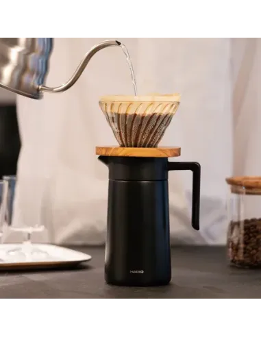 Hario 600 ml termo vrč s keramično površino - ČERNA