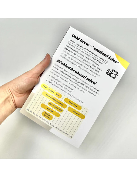 Brošura A5: Pregled priprave kave