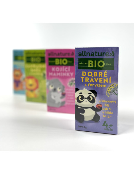 Allnature Ekološki otroški čaj Dobra prebava s koromačem 20x1,5 g