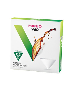 Papirnati filtri Hario V60-02 40 kosov, beli (VCF-02-40W)