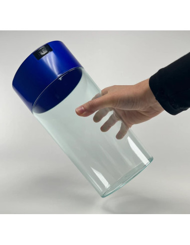 Vakuumska pločevinka Tightvac 680g - prozorna + modra