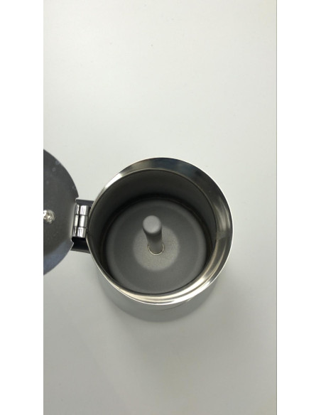 Moka lonec Kaffia 6 skodelic iz nerjavečega jekla - rabljen/levi