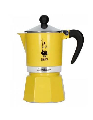 BAZAR - Bialetti Rainbow 3 rumeni moka lonček