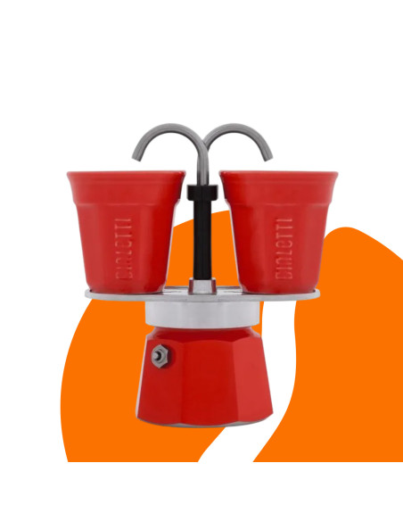 Darilni set Bialetti Mini Express 2 skodelici rdeča