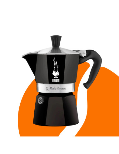 Bialetti Moka Express 3 moka lonec črne barve
