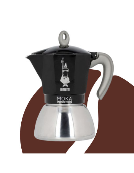 Bialetti Moka Indukcija 6 skodelic črna NOVO