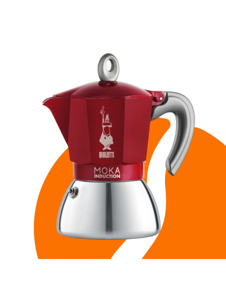 Bialetti Moka Indukcija 6 skodelic rdeča NOVO