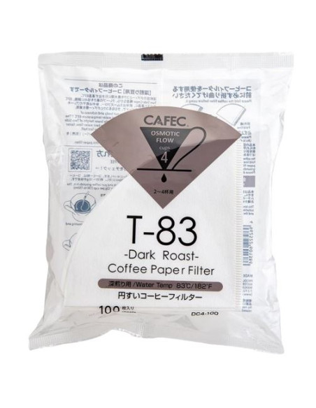 Velikost papirnatih filtrov Cafec Dark Roast. 02, 100 kosov (DC4-100W)