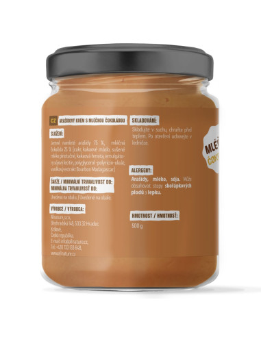 Allnature Arašidovo maslo z mlečno čokolado 500 g