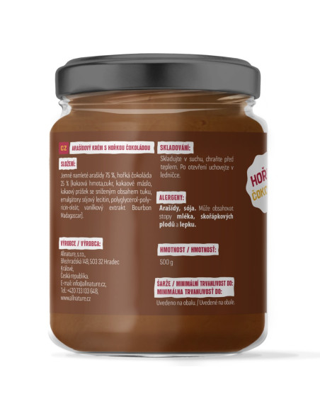 Allnature Arašidovo maslo z grenko čokolado 500 g