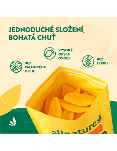 Allnature Sušeni rezi mangovega sadja 500 g