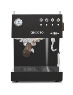 Aparat za espresso Ascaso Steel UNO PID, črn s lesnimi elementi