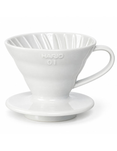 Hario dripper V60-01 keramika - bela (VDC-01W)