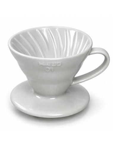 Hario dripper V60-01 keramika - bela (VDC-01W)