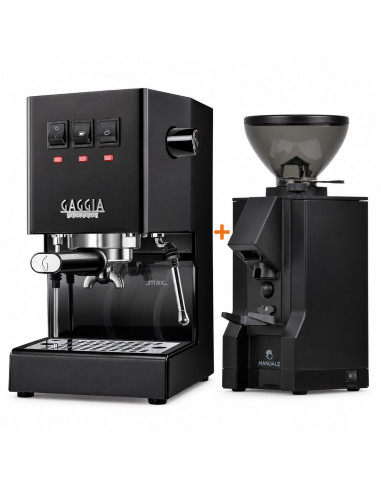 Paket Gaggia Classic E24 črn + Eureka Mignon Manuale