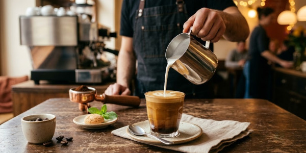 Priprava kave Cortado