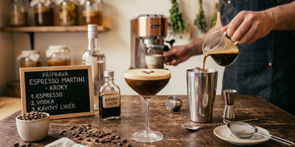 Priprava kave Espresso Martini