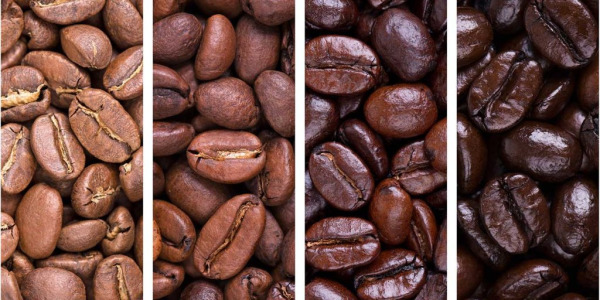 Praženje svetle in temne kave