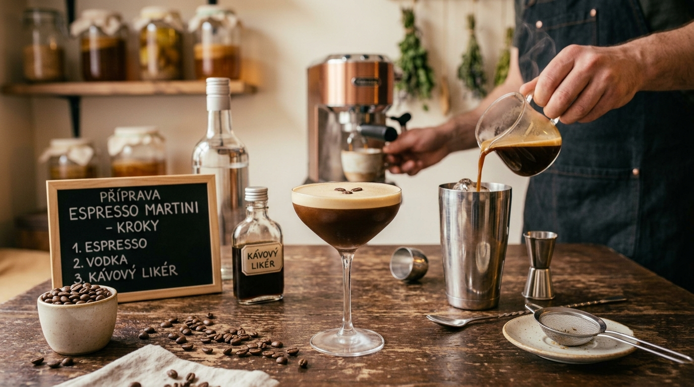 Priprava kave Espresso Martini