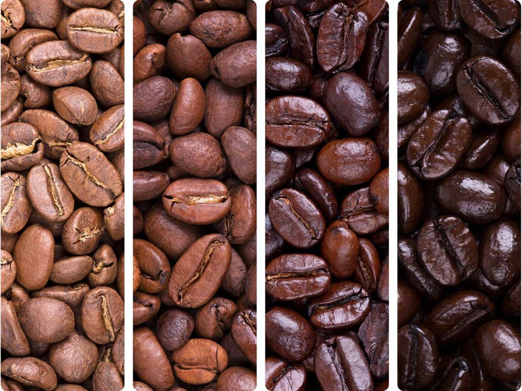 Praženje svetle in temne kave